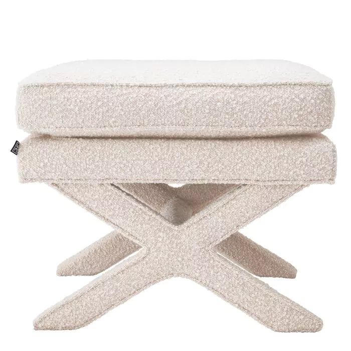 Taburet Ottoman Cordoba Boucle Cream 115217, Eichholtz